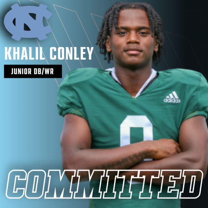 Khalil Conley '24 Commits to UNC Football Christ School